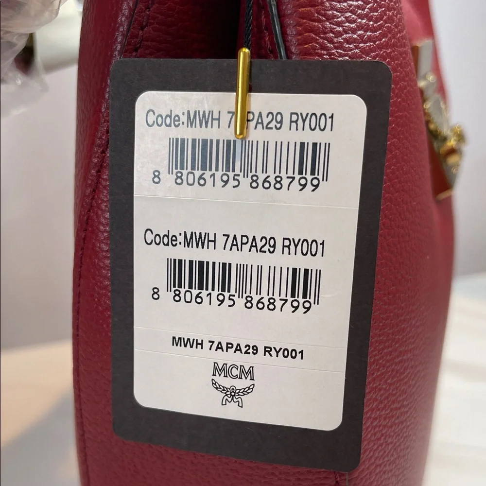 MCM Patricia Red Leather Hobo Shoulder bag - Picture 3 of 15